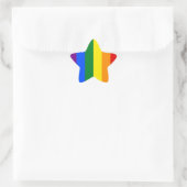 De kleuren van de regenboog ster sticker (Tas)