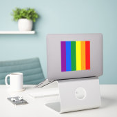 De kleuren van de regenboog sticker (Laptop op bureau)
