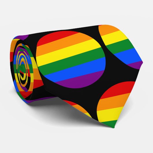 De kleuren van de regenboog stropdas (Opgerold)