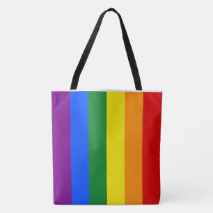 De kleuren van de regenboog tote bag