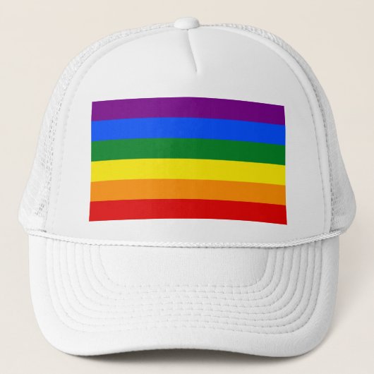 De kleuren van de regenboog trucker pet (Voorkant)