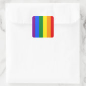 De kleuren van de regenboog vierkante sticker (Tas)