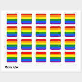 De kleuren van de regenboog vierkante sticker (Vel)
