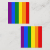 De kleuren van de regenboog vierkante visitekaartje (Voorkant / Achterkant)