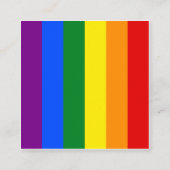 De kleuren van de regenboog vierkante visitekaartje (Achterkant)