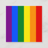 De kleuren van de regenboog vierkante visitekaartje (Voorkant)