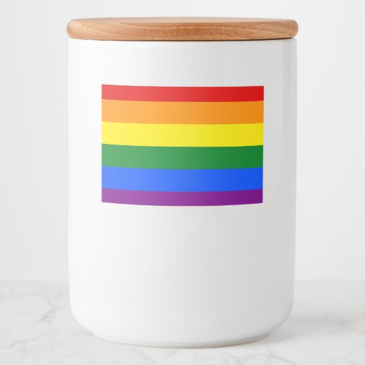 De kleuren van de regenboog voedselcontainer etiket (Voorkant)