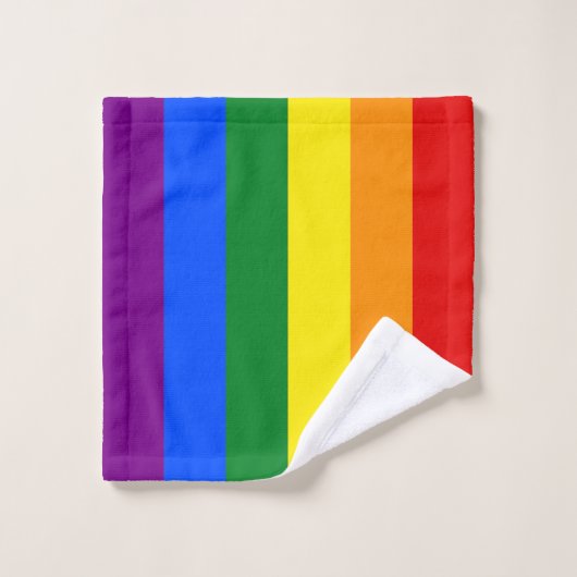 De kleuren van de regenboog washandje (Wasdoekje)