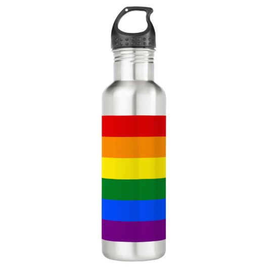 De kleuren van de regenboog waterfles  (Voorkant)