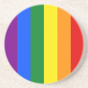 De kleuren van de regenboog zandsteen onderzetter