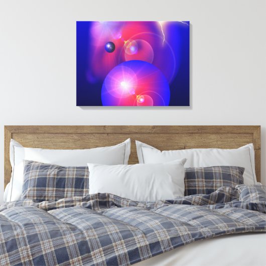 De kleuren van de ruimte - gewikkeld canvas (Insitu (Slaapkamer))