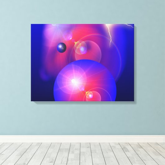 De kleuren van de ruimte - gewikkeld canvas (Insitu (Houten vloer))