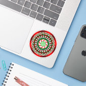 De kleuren van de Sticker van het kerstkader (Laptop met iPhone)