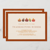 De kleuren van de Thanksgiving van de fallkleppen Kaart (Voorkant / Achterkant)