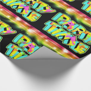 De Kleuren van de Tijd van de partij Neon van de K Cadeaupapier