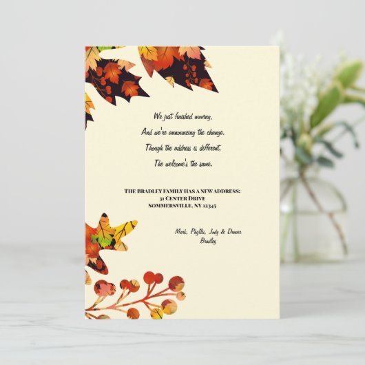 De Kleuren van de val Bewegende Aankondiging (Staand voorkant)