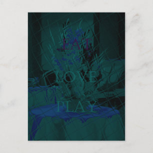 De kleuren van de ventilatorkleur van de Blauwe Li Briefkaart