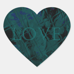 De kleuren van de ventilatorkleur van de Blauwe Li Hart Sticker