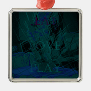 De kleuren van de ventilatorkleur van de Blauwe Li Metalen Ornament