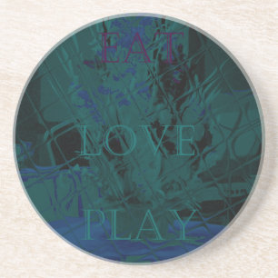 De kleuren van de ventilatorkleur van de Blauwe Li Zandsteen Onderzetter