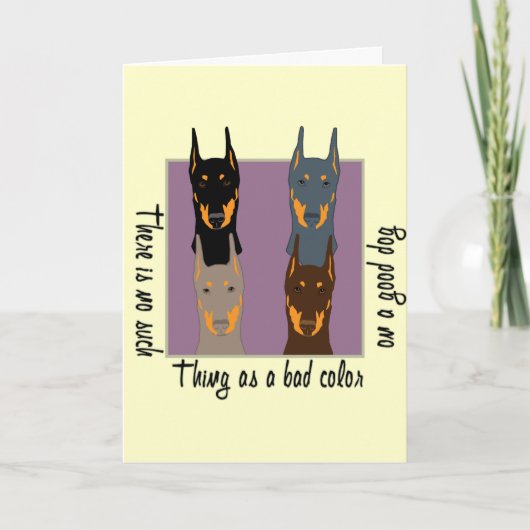 De kleuren van Doberman Kaart (Voorkant)
