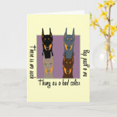 De kleuren van Doberman Kaart (Gele Bloem)