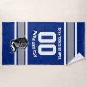 De Kleuren van het team en Mascot Persoonlijk Strandlaken (Voorkant)