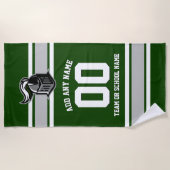 De Kleuren van het team en Mascot Persoonlijk Strandlaken (Voorkant)