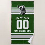 De Kleuren van het team en Mascot Persoonlijk Strandlaken (Voorkant)