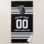 De Kleuren van het team en Mascot Persoonlijk Strandlaken (Voorkant)