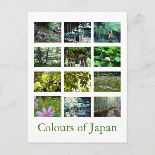 De kleuren van Japan (groen) Briefkaart (Voorkant)