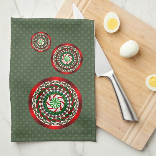 De kleuren van Kerst Handdoek (Quarter Fold)