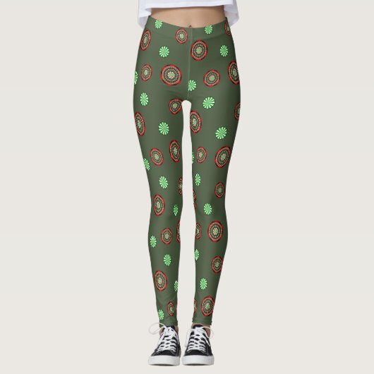 De kleuren van kerst Leggings (Voorkant)