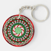 De kleuren van kerstacrylSleutelhanger Sleutelhanger (Achterkant)