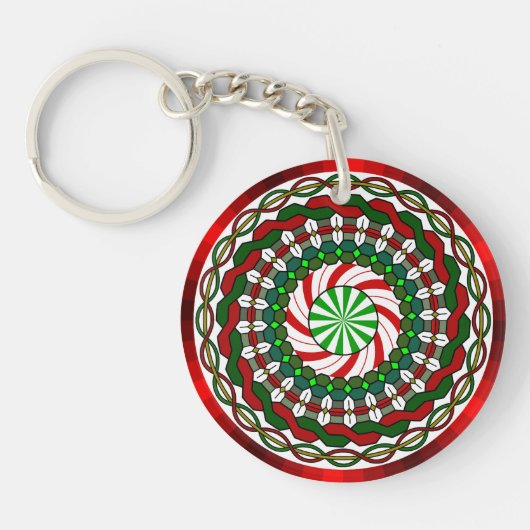 De kleuren van kerstacrylSleutelhanger Sleutelhanger (Voorkant)