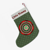 De kleuren van Kerstmis Aangepaste kous Kleine Kerstsok (Achterkant (Hangend))