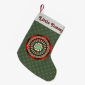 De kleuren van Kerstmis Aangepaste kous Kleine Kerstsok (Voorkant (Hangend))