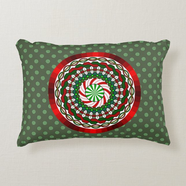 De kleuren van Kerstmis Accent Kussen (Voorkant)