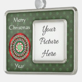 De kleuren van Kerstmis Frame Ornament (Links)