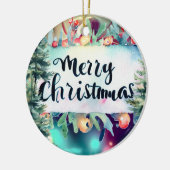 De kleuren van Kerstmis Keramisch Ornament (Links)