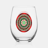 De kleuren van Kerstmis Wijnglas Zonder Voet (Achterkant)