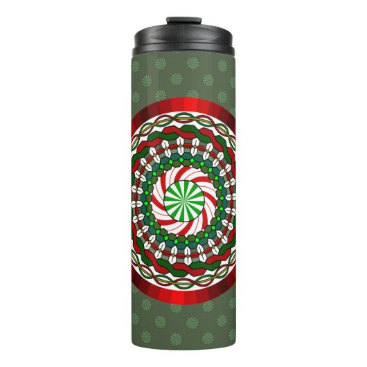 De kleuren van kerstthermische getumbler thermosbeker (Voorkant)