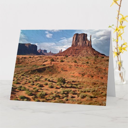 DE KLEUREN VAN MONUMENT VALLEY Jumbo Wenskaart Kaart (Gele Bloem)