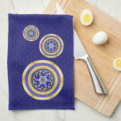 De kleuren van New Years Handdoek (Quarter Fold)