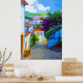 De kleuren van Obidos Portugal Poster (Keuken)