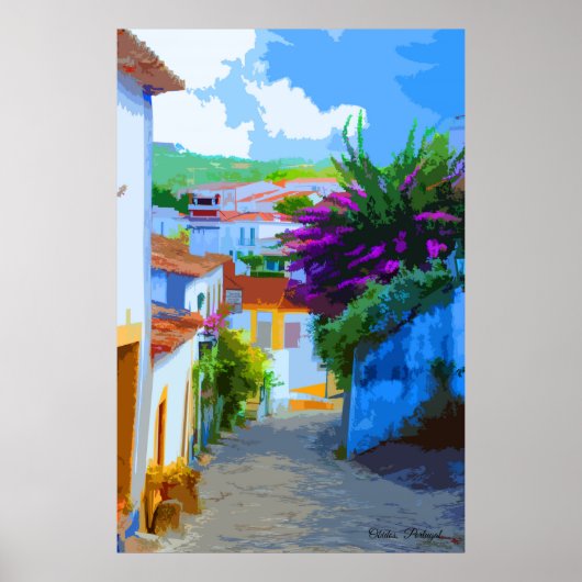 De kleuren van Obidos Portugal Poster (Voorkant)