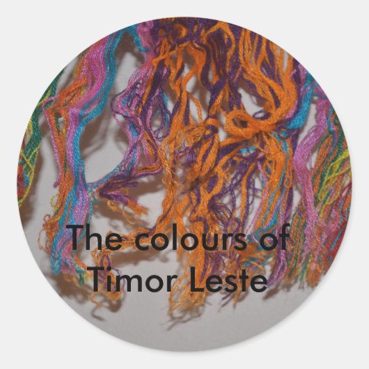 De kleuren van Oost-Timor Ronde Sticker (Voorkant)