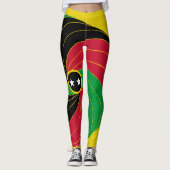 De kleuren van st. Kitt & Nevis Leggings (Voorkant)
