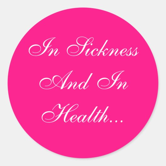 De kleuren zijn helder roze ronde sticker (Voorkant)