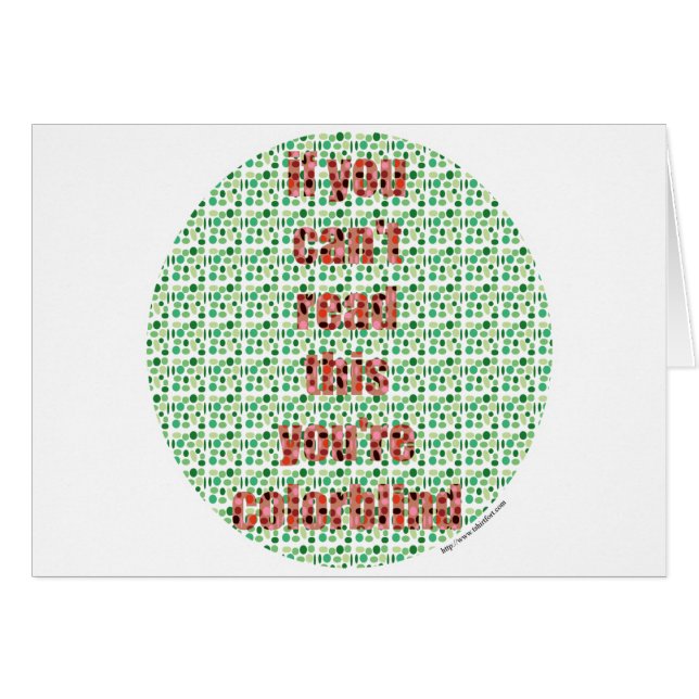 De kleurenblinde test (Voorkant Horizontaal)